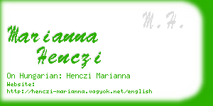 marianna henczi business card
